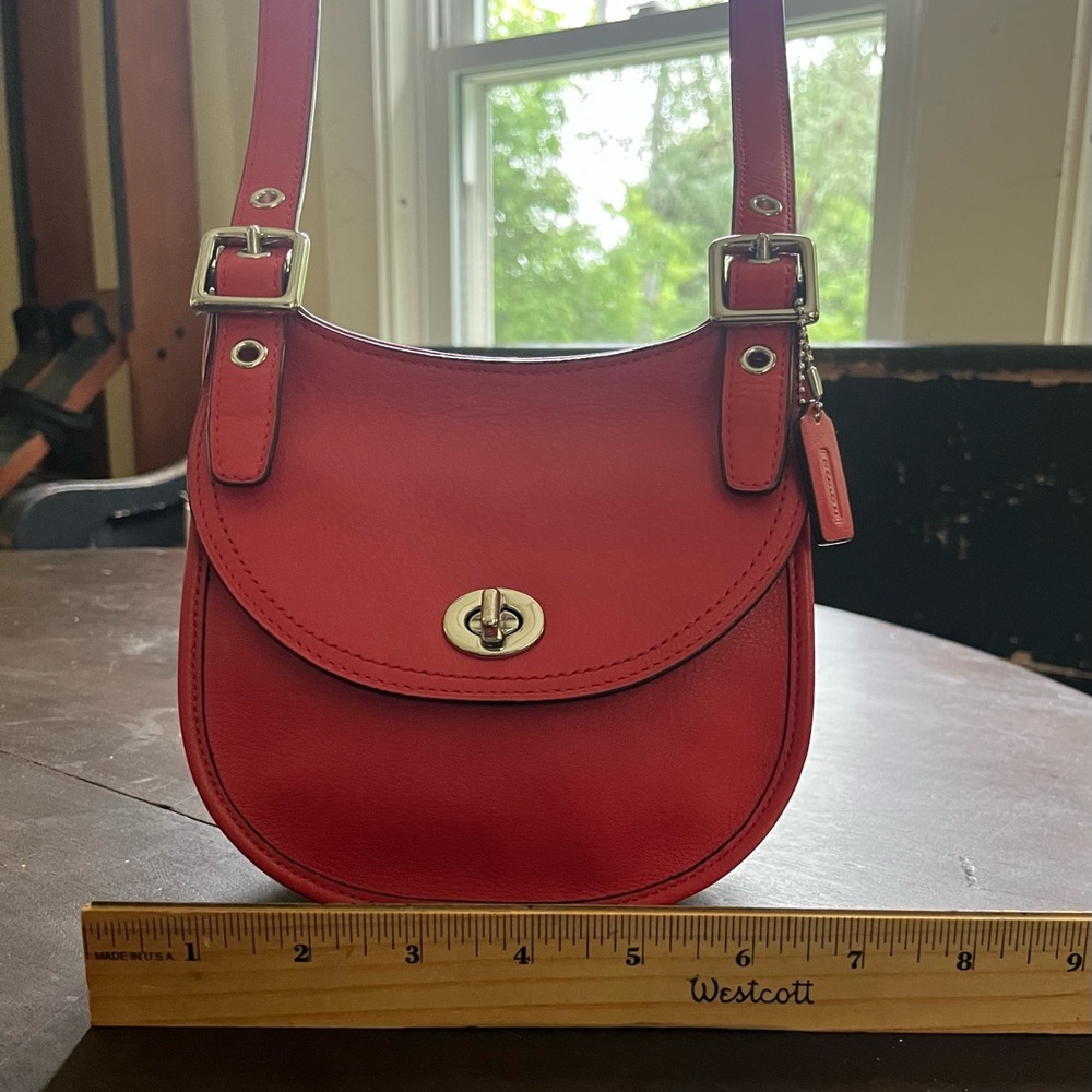 Coach small red saddlebag crossbody bag